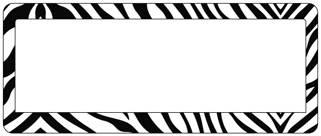 All Products Our Designs Car Number Plate Frames to Suit All States Zebra