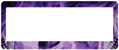 Purple Flames Chequered Flag