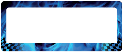 Blue Flames Chequered Flag