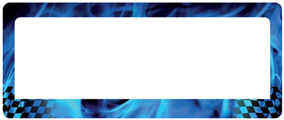 Blue Flames Chequered Flag Customise